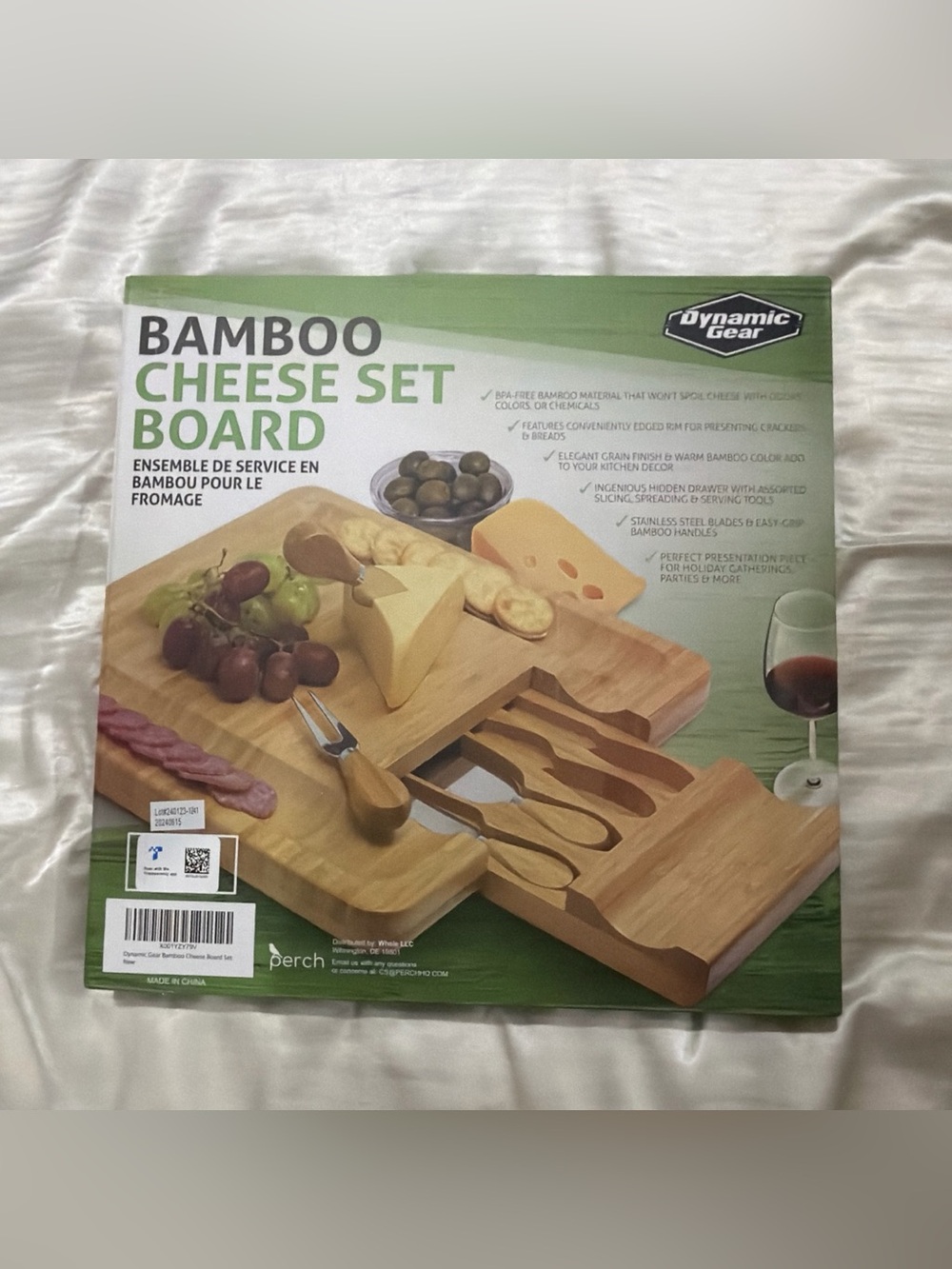 Bamboo Cheese Serving Board Set - Natural
